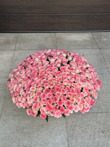 Кошик 301 рожева троянда